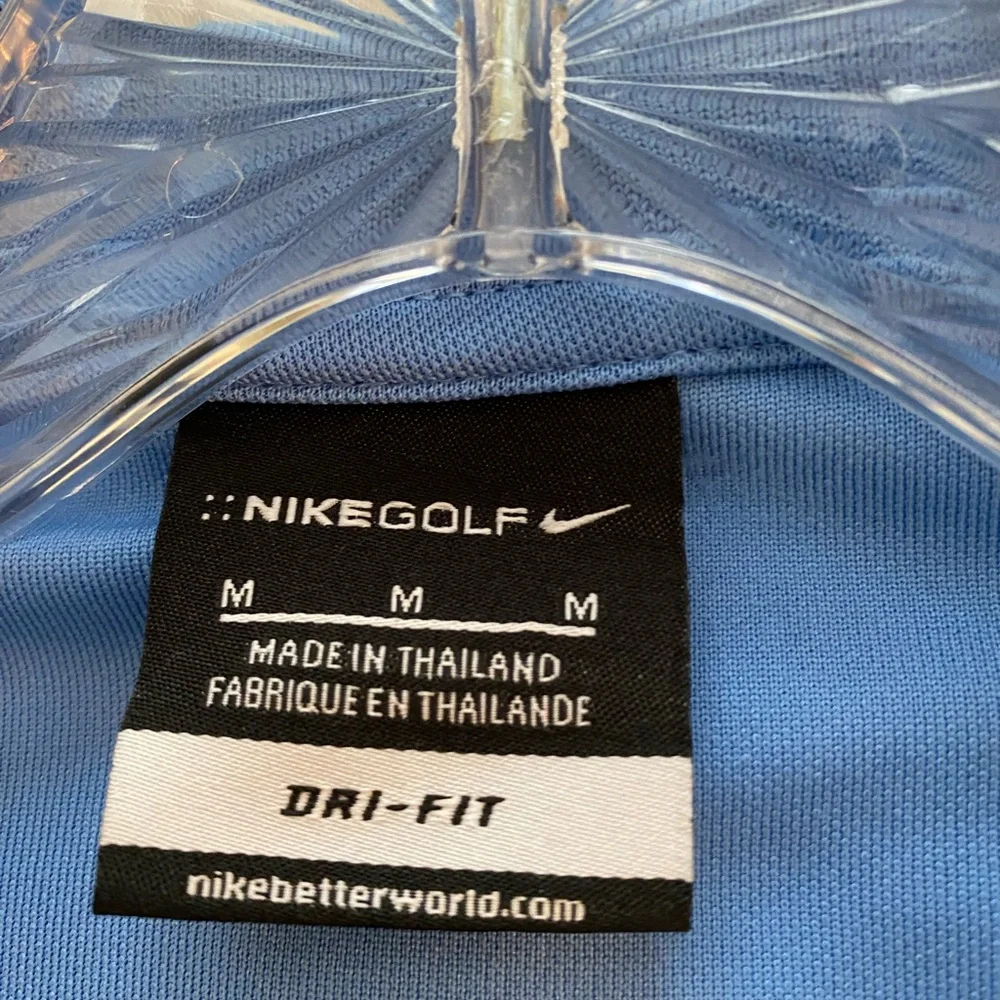 Nike Golf Polo Shirt Cropped Short Sleeve Blue M